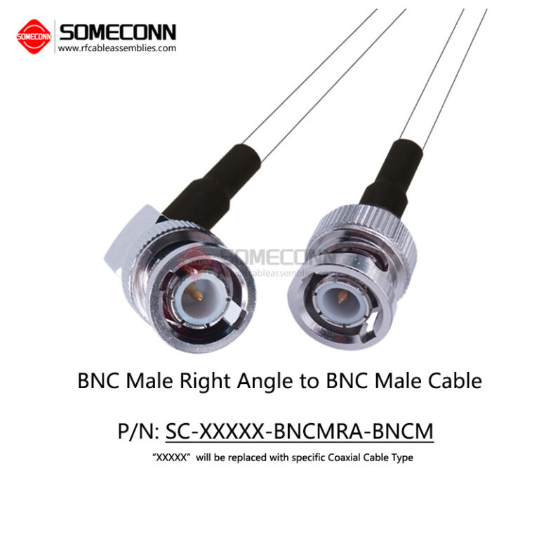 BNC Male Right Angle to BNC Male Cable