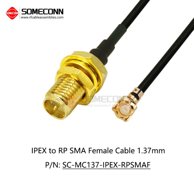 IPEX IPX to RP-SMA Female Cable, U.FL to RP-SMA female pigtail cable with micro coax cable 1.37mm