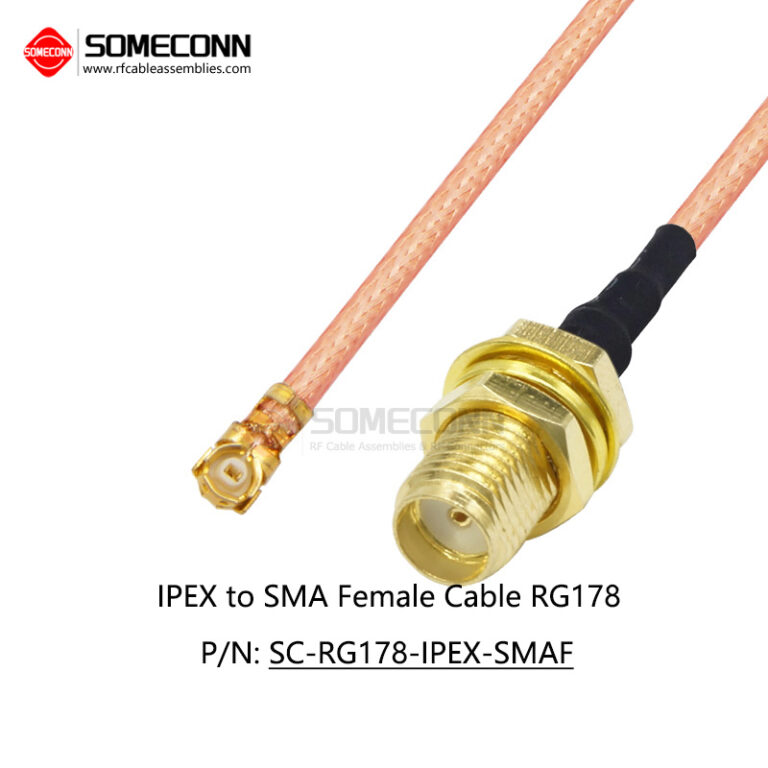 IPEX to SMA Female Cable, U.FL to SMA female pigtail cable with RG178 coax cable