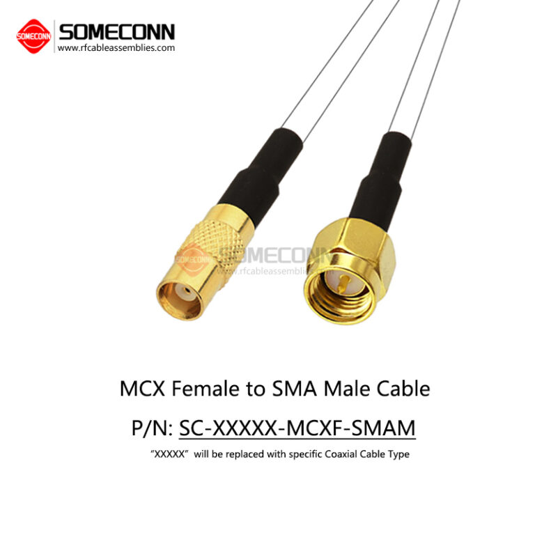 MCX Female to SMA Male Cable