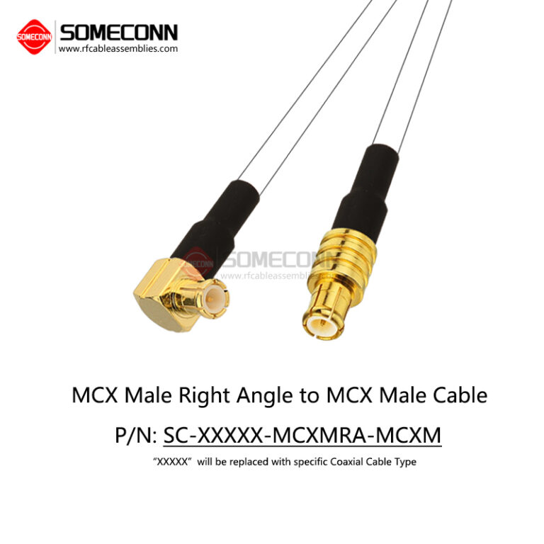 MCX Male Right Angle to MCX Male Cable