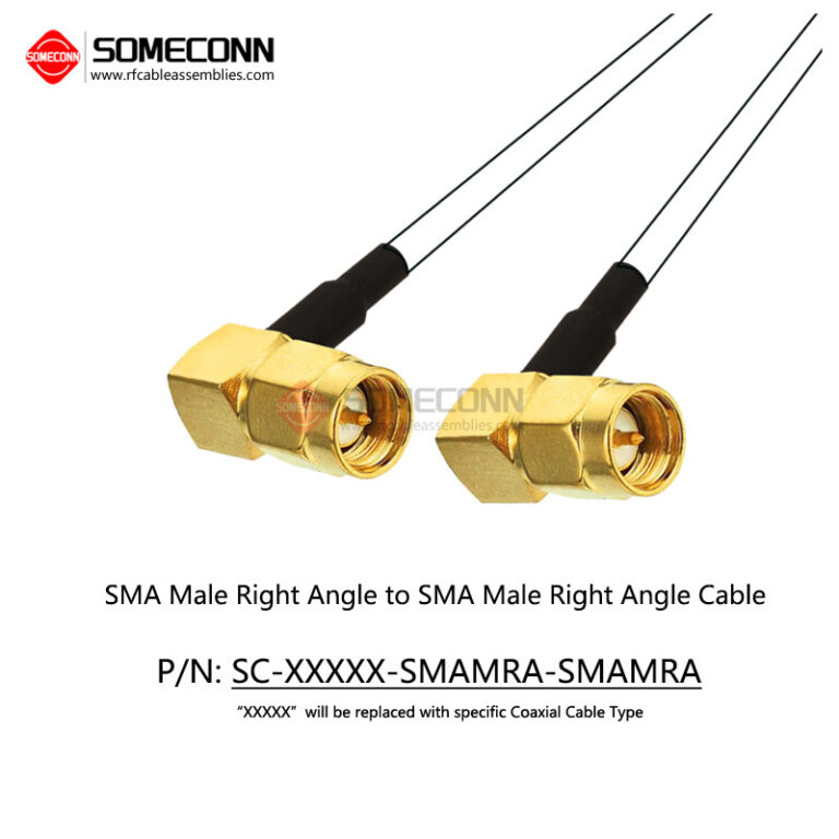 SMA Male Right Angle to SMA Male Right Angle Cable