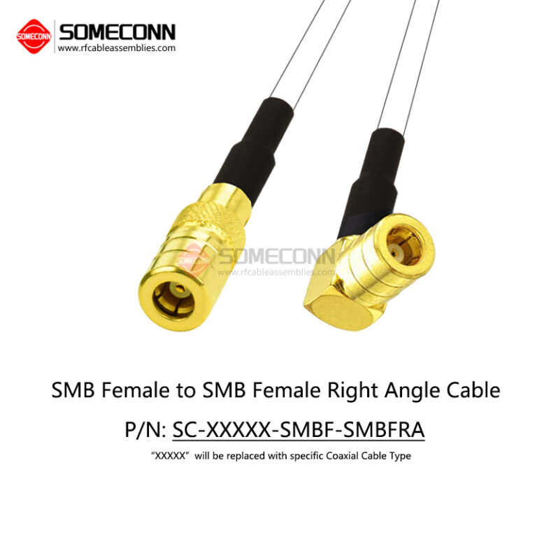 SMB Female to SMB Female Right Angle Cable