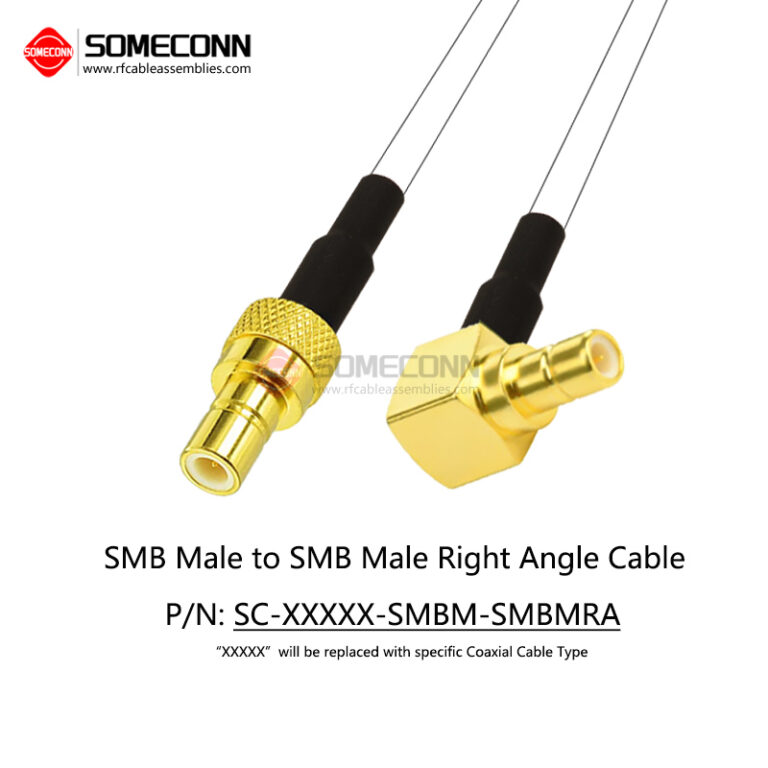 SMB Male to SMB Male Right Angle Cable